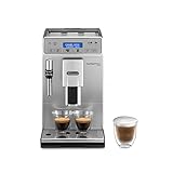 De'Longhi Autentica Plus - Cafetera Superautomática Espresso y Cappuccino, Depósito de Agua 1.4 L, Pantalla LCD y Panel Táctil, Acero Inoxidable, Molinillo Silencioso, 1450W, Plata